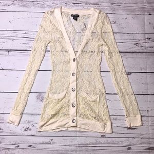 Sheer Lace Cardigan